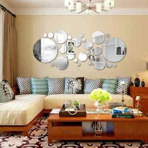 Excellent מוצרים לאישה 24pcs 3D Wall Sticker DIY Mirror Decal Home Mural Removable Wall Art