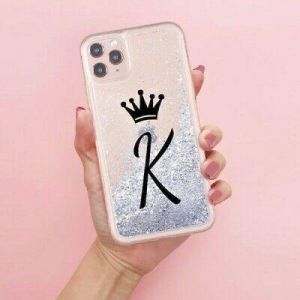 Excellent מוצרים לאישה ustom Abbreviations Name Z Crown Sparkle Real Liquid Glitter Phone iphone 12\12p