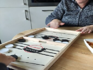 Family Games Table Hockey Game Board-Game Fast Hockey Sling Puck Interactive
